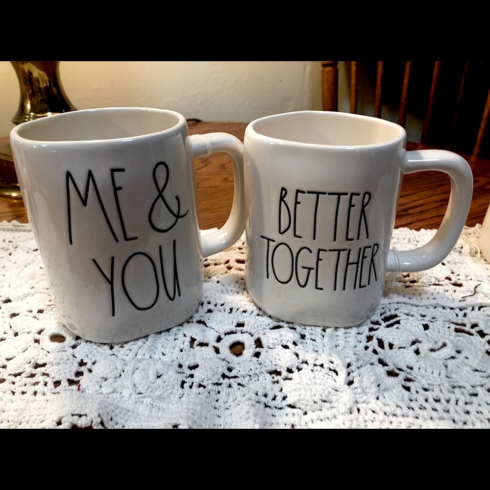 2 Rae Done Coffee Mugs